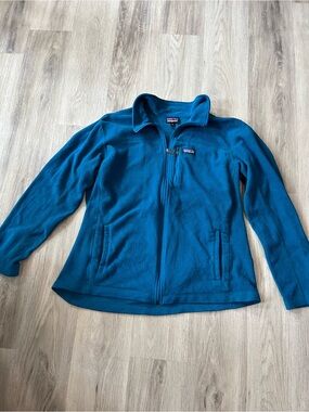 Mens Patagonia Micro D Full Zip Fleece Sweater Jacket. Size XXL. Teal in color.